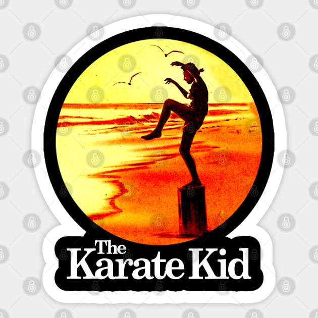 Retro Karate Kid Sticker by BLACKLEAF